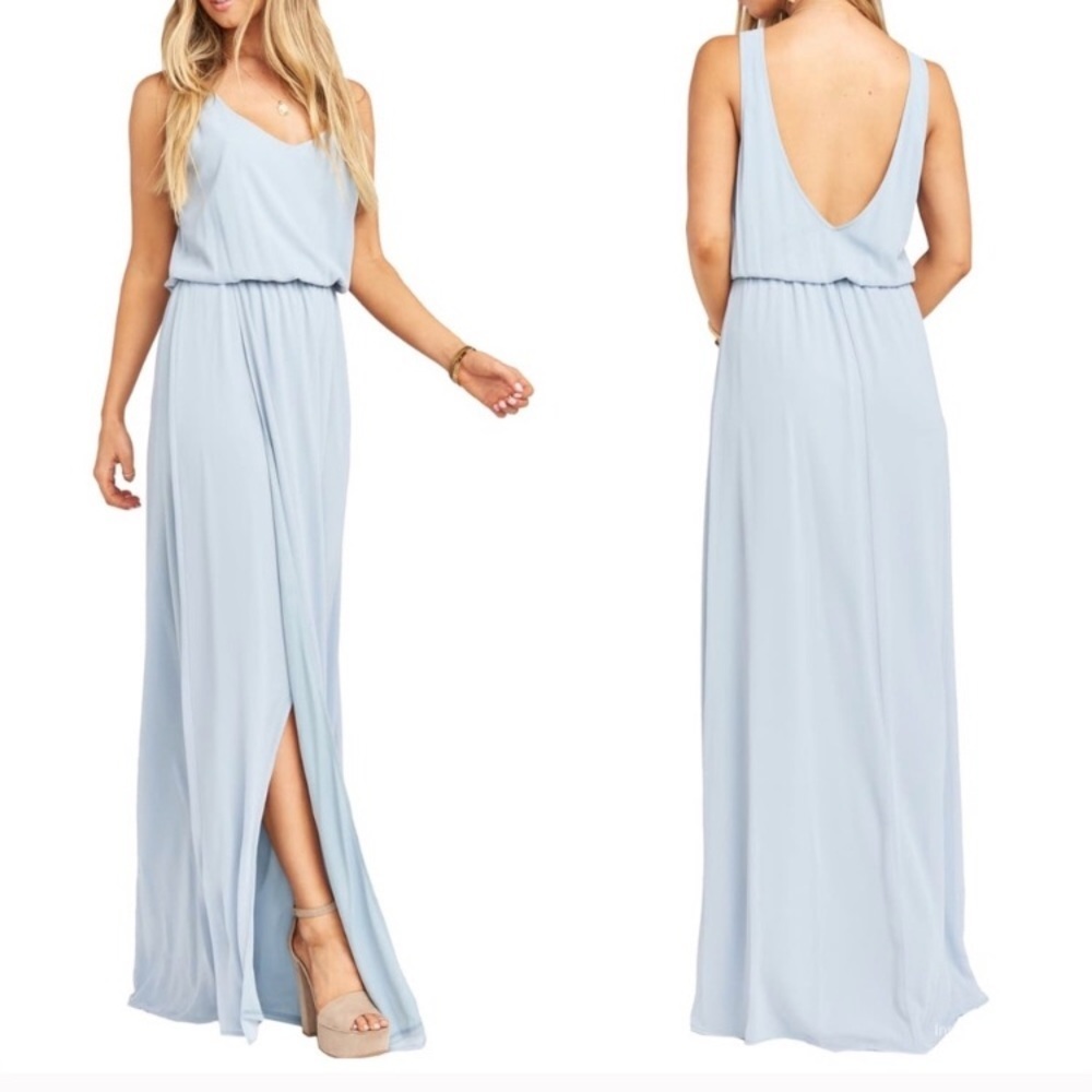 SMYM Kendall Maxi Dress Steel Blue